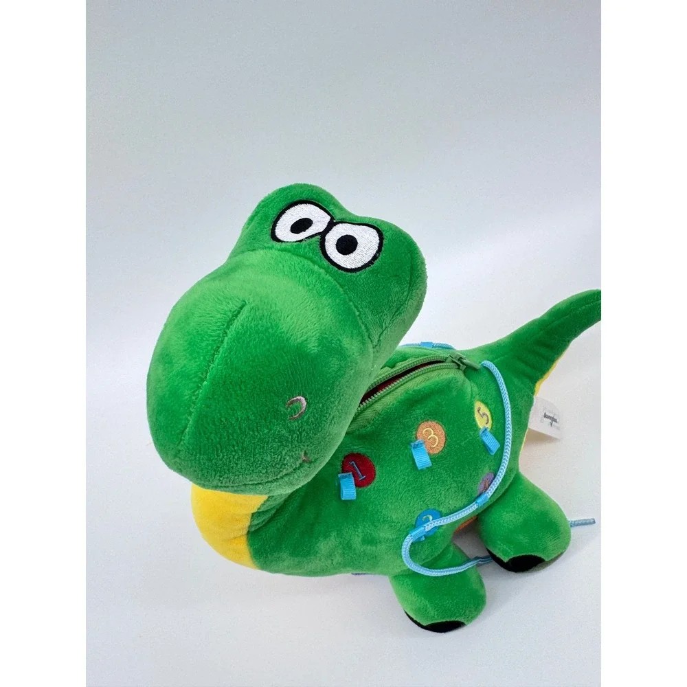 Sensory‎ Dinosaur Buckle Toy Toddler Busy Board Fine Motor Zipper Lacing  Plush